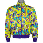 Adidas - Neon Multicolor Track Jacket 1990s Medium