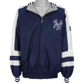MLB (Pro Player) - Blue & Grey Yankees Reversible Windbreaker 1990s X-Large Vintage Retro Baseball