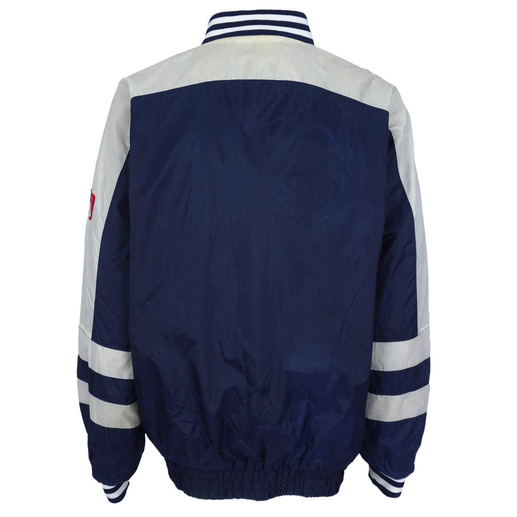 MLB (Pro Player) - Blue & Grey Yankees Reversible Windbreaker 1990s X-Large Vintage Retro Baseball