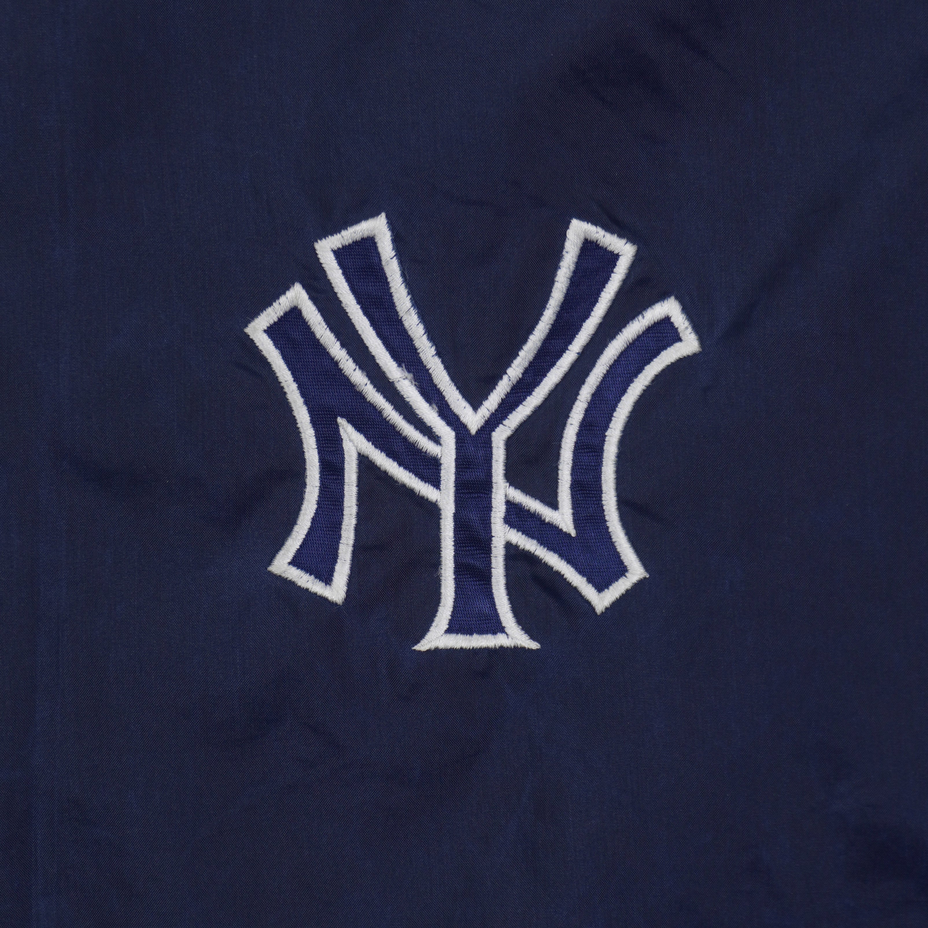 MLB (Pro Player) - Blue & Grey Yankees Reversible Windbreaker 1990s X-Large Vintage Retro Baseball