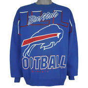 NFL (Riddell) - Buffalo Bills Big Logo Crew Neck Sweatshirt 1998 X-Large Vintage Retro Football