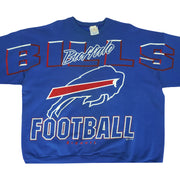 NFL (Riddell) - Buffalo Bills Big Logo Crew Neck Sweatshirt 1998 X-Large Vintage Retro Football