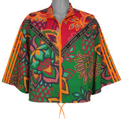 Adidas - Floral Pattern Windbreaker 1990s Large Vintage Retro