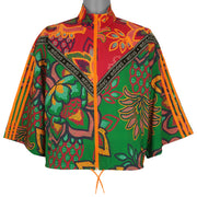 Adidas - Floral Pattern Windbreaker 1990s Large Vintage Retro