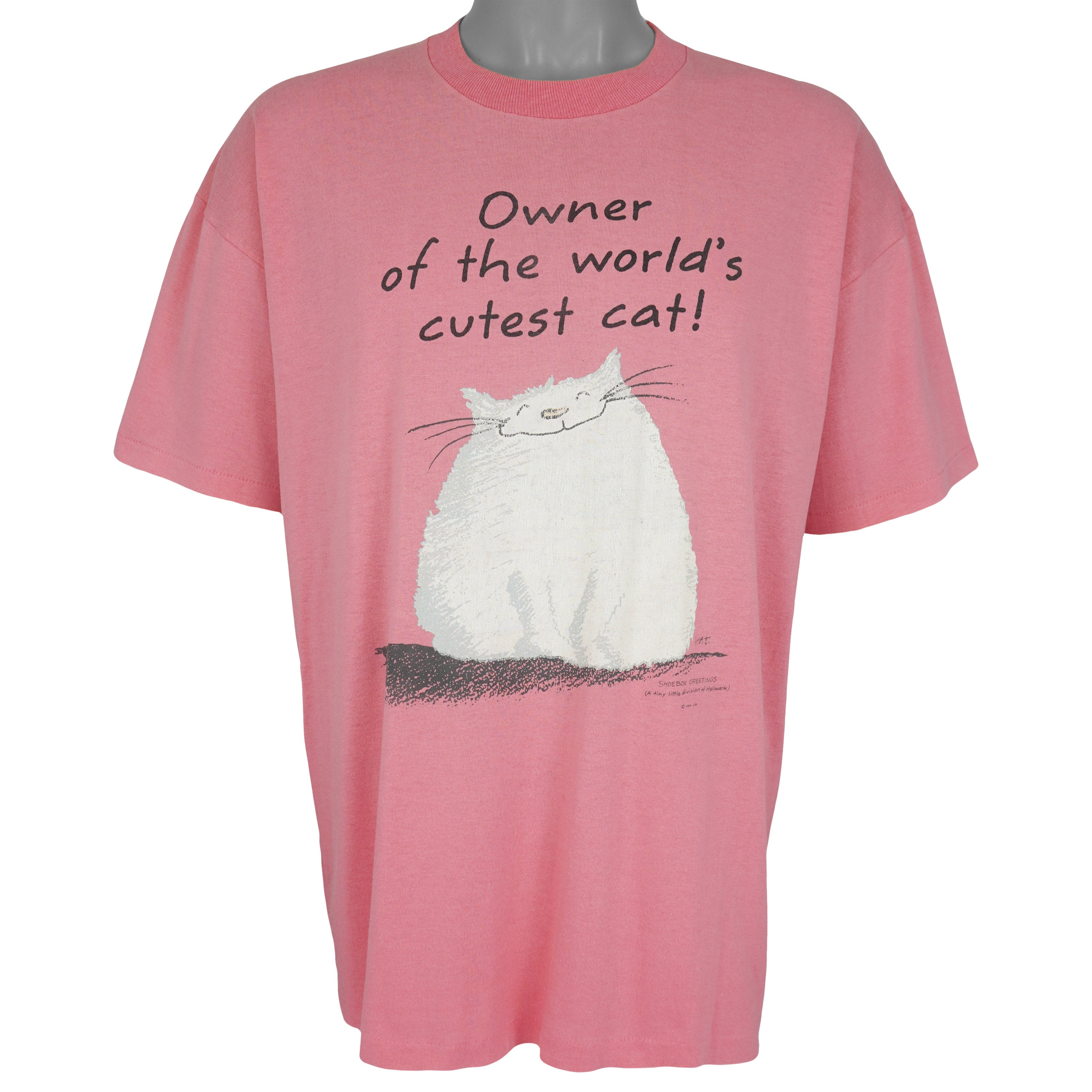 Vintage - Owner of the World’s Cutest Cat T-Shirt 1990s Large Vintage Retro