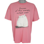 Vintage - Owner of the World’s Cutest Cat T-Shirt 1990s Large