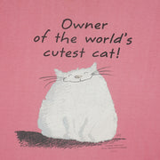 Vintage - Owner of the World’s Cutest Cat T-Shirt 1990s Large Vintage Retro