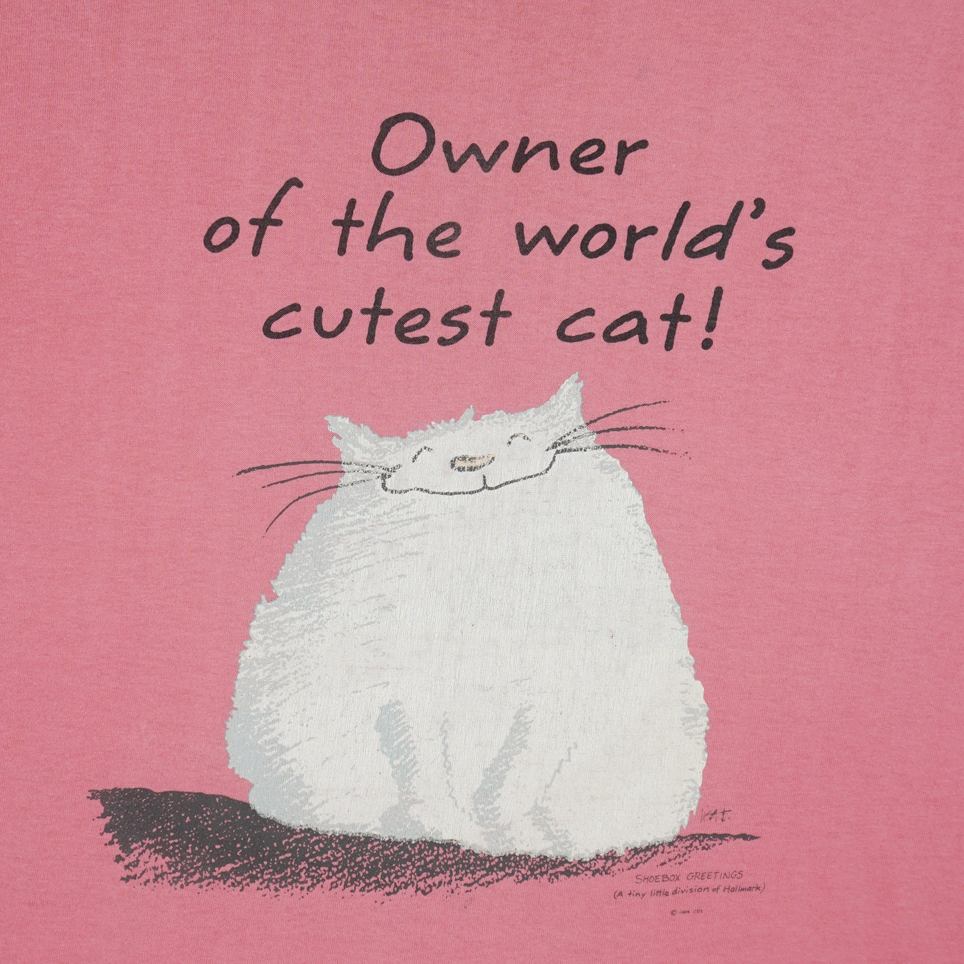 Vintage - Owner of the World’s Cutest Cat T-Shirt 1990s Large Vintage Retro