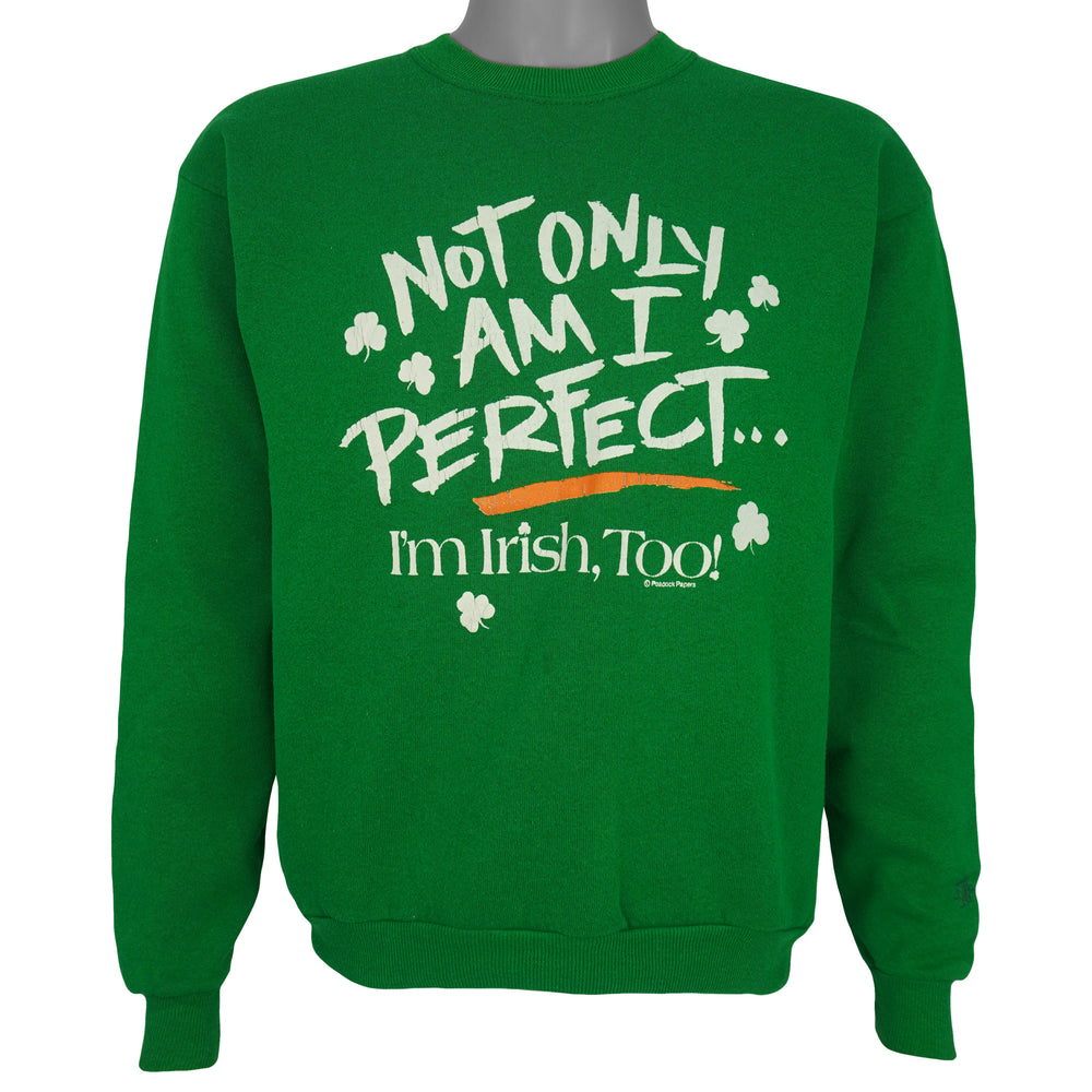 Vintage (Lee) - Not Only Am I Perfect… I’m Irish, Too! Sweatshirt 1990s Medium Vintage Retro