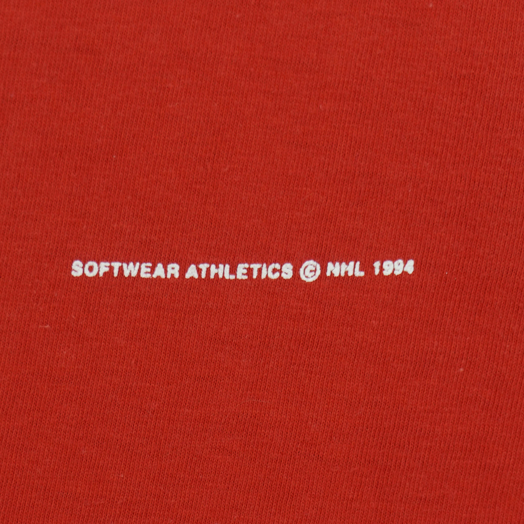 NHL (Softwear) - Calgary Flames Single Stitch T-Shirt 1994 Medium Vintage Retro Hockey