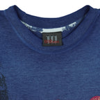 Vintage Wilson - Football Graphic T-Shirt 1990s Large in blue and navy