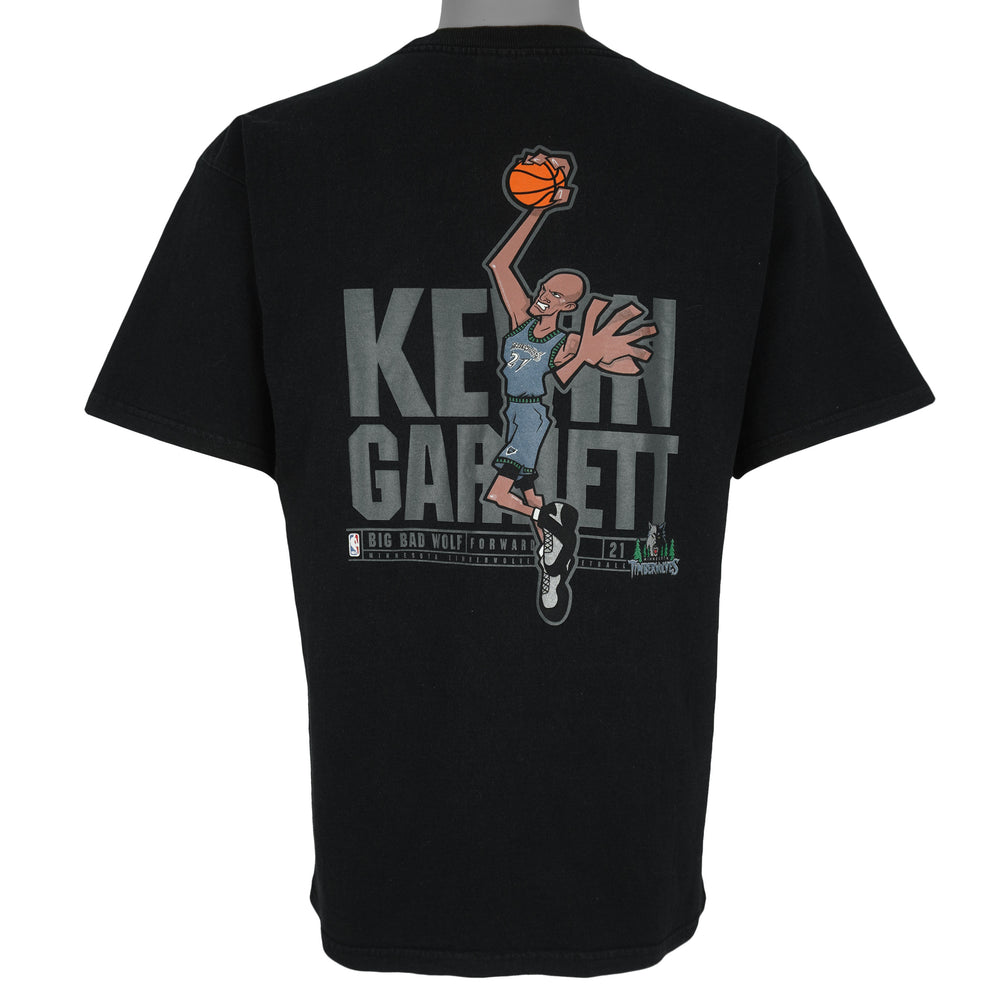 Nike (NBA) - Minnesota Timberwolves Kevin Garnett #21 T-Shirt 1990s Medium Vintage Retro Basketball
