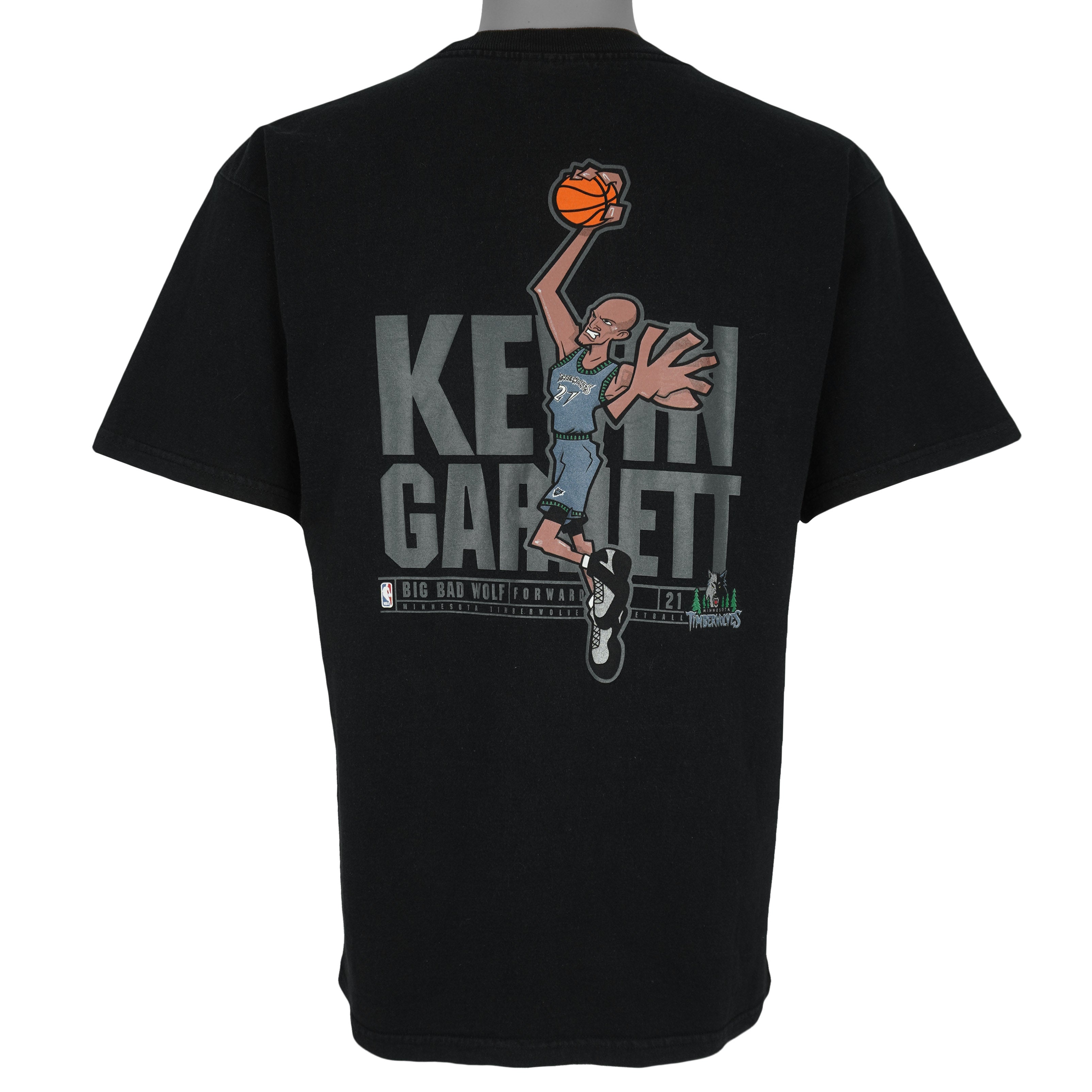 Nike (NBA) - Minnesota Timberwolves Kevin Garnett #21 T-Shirt 1990s Medium Vintage Retro Basketball