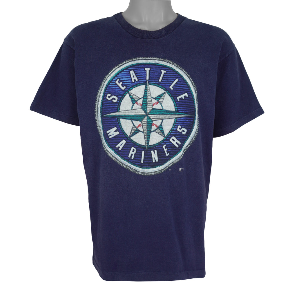 MLB (Pro Player) - Seattle Mariners Single Stitch T-Shirt 1995 Large Vintage Retro Baseball