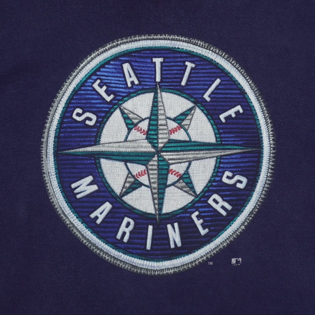 MLB (Pro Player) - Seattle Mariners Single Stitch T-Shirt 1995 Large Vintage Retro Baseball