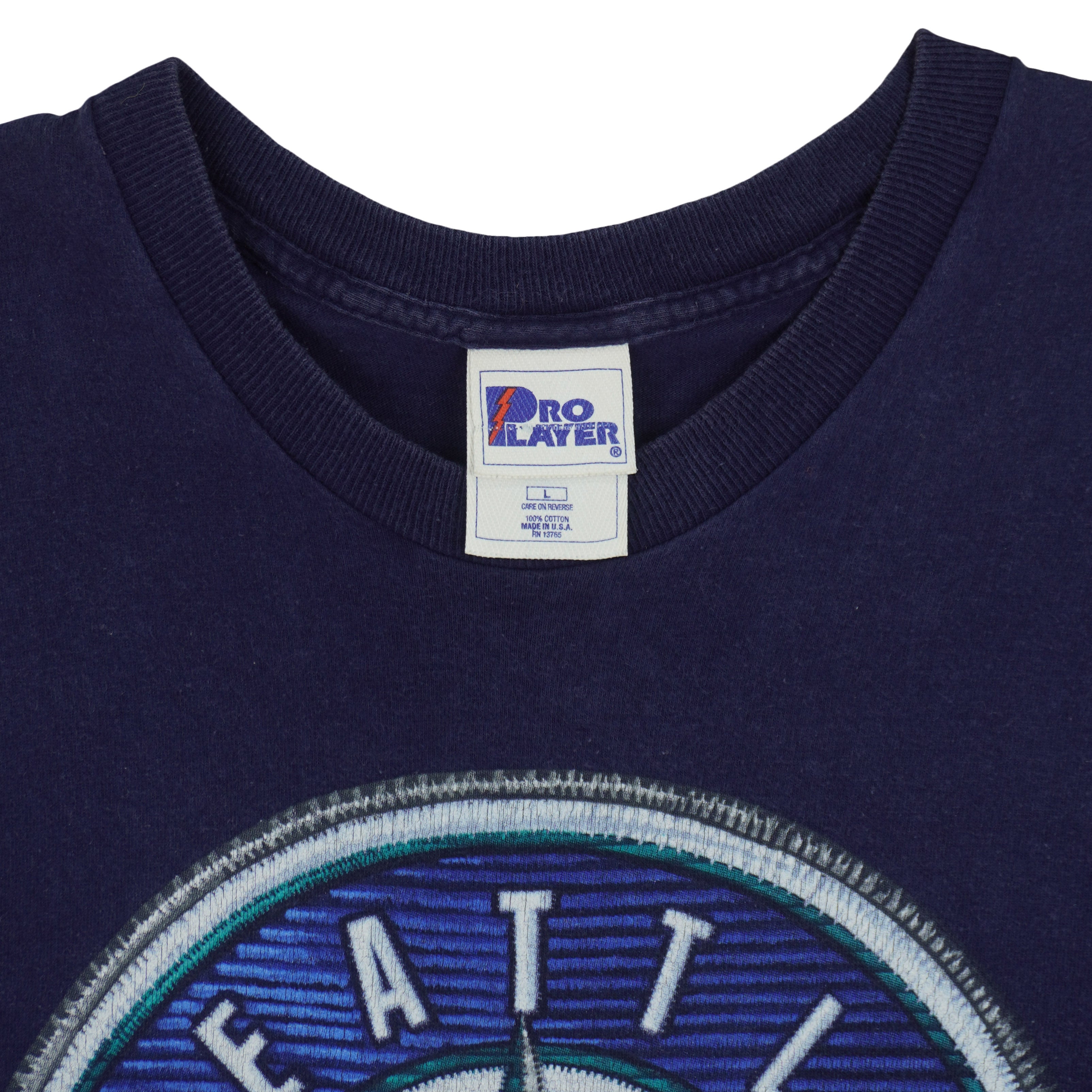 MLB (Pro Player) - Seattle Mariners Single Stitch T-Shirt 1995 Large Vintage Retro Baseball