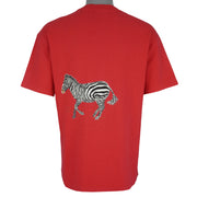 Vintage (Hanes) -Zebras Animal Print T-Shirt 1990s Large Vintage Retro