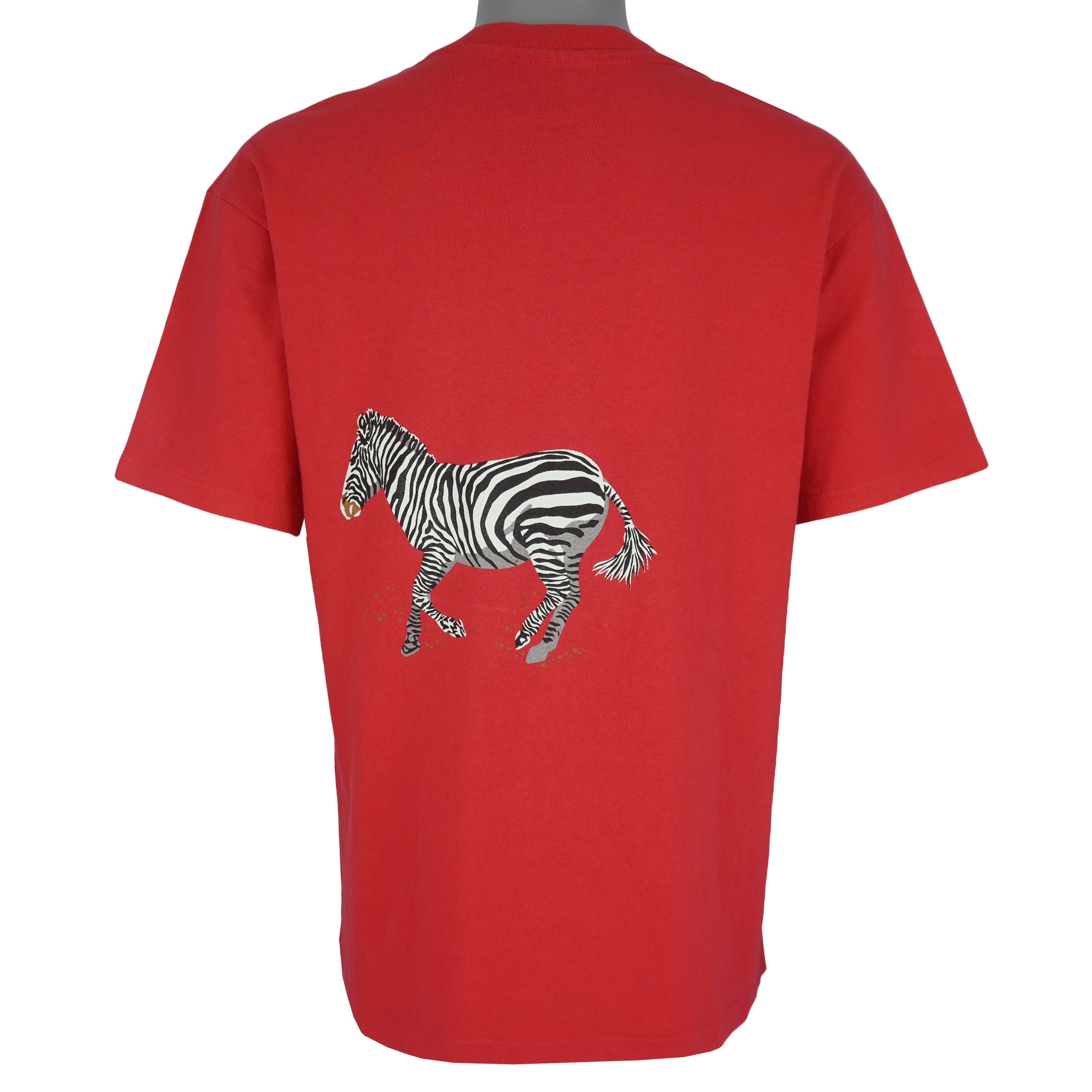 Vintage (Hanes) -Zebras Animal Print T-Shirt 1990s Large Vintage Retro