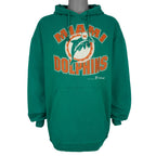 NFL (The Game) - Miami Dolphins Hooded Sweatshirt 1994 X-Large Vintage Retro Football