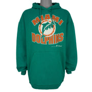 NFL (The Game) - Miami Dolphins Hooded Sweatshirt 1994 X-Large Vintage Retro Football