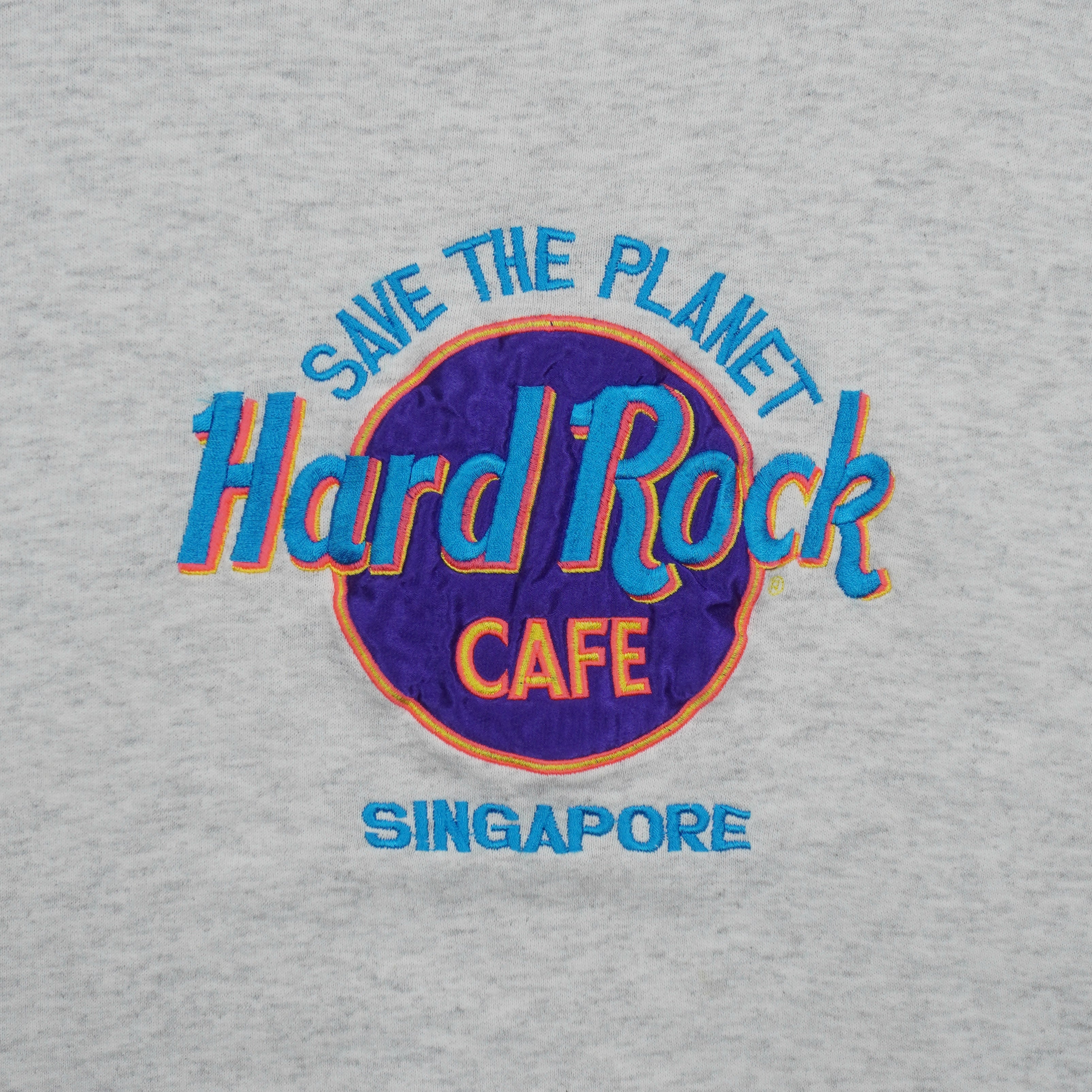 Vintage - Hard Rock Cafe Singapore Crew Neck Sweatshirt 1990s X-Large Vintage Retro