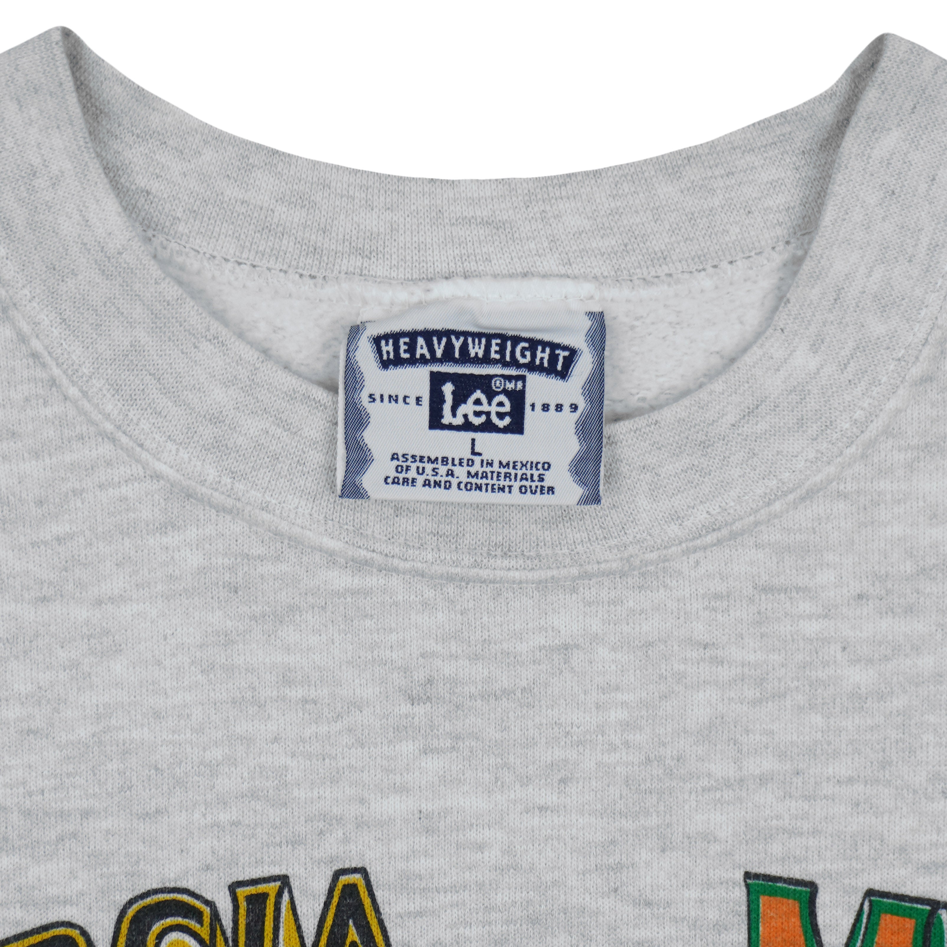 NCAA (Lee) - Georgia Tech Vs Miami Hurricanes Millennium Game Sweatshirt 2000 Large Vintage Retro