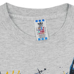 Adidas - Grey Big Logo T-Shirt 1990s X-Large Vintage Retro