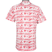 NHL (Fruit Of The Loom) - Montreal Canadiens All Over Print T-Shirt 1990s Medium Vintage Retro Hockey