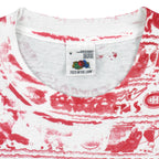 NHL (Fruit Of The Loom) - Montreal Canadiens All Over Print T-Shirt 1990s Medium Vintage Retro Hockey