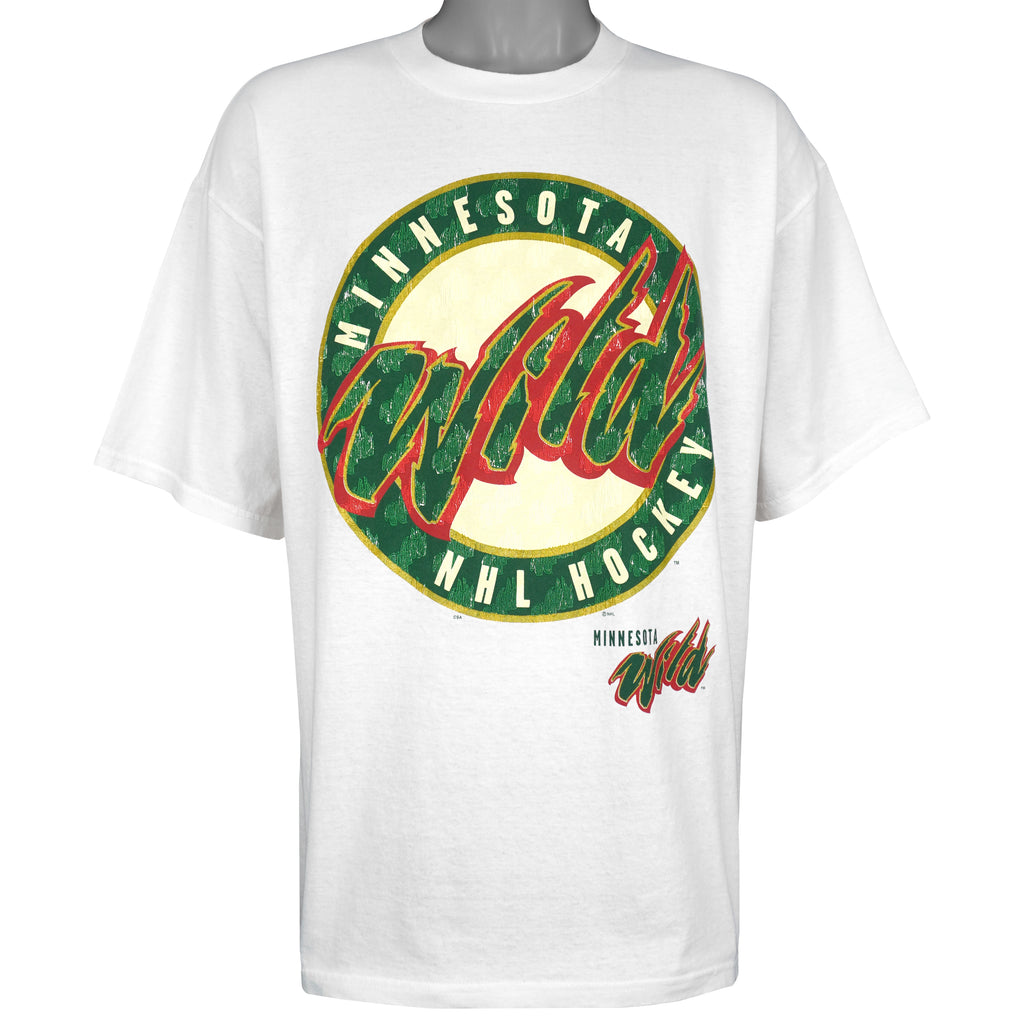 NHL (CSA) - Minnesota Wild Hockey T-Shirt 1990s X-Large Vintage Retro Hockey