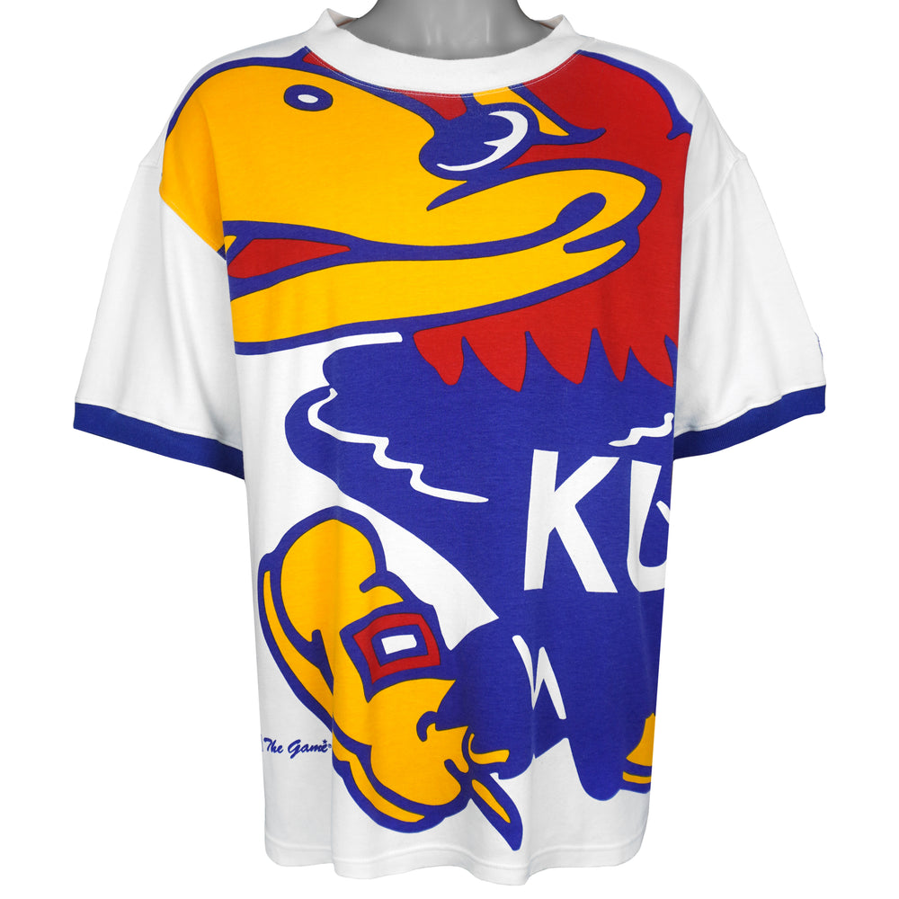NCAA (The Game) - Kansas Jayhawks Big Logo T-Shirt 1990s X-Large Vintage Retro