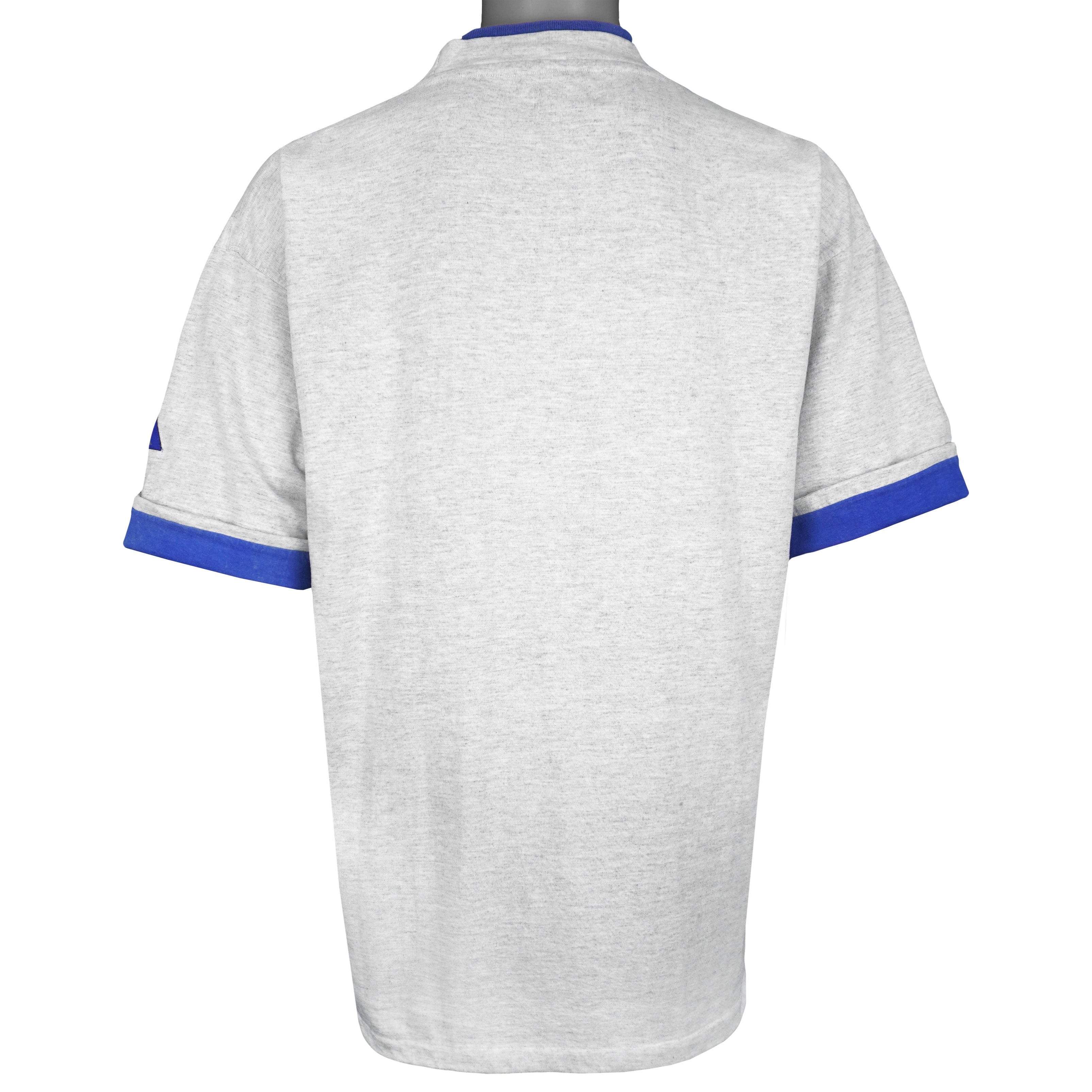 Vintage MLB (Softwear) - Montreal Expos Roll-Up Sleeve Baseball T-Shirt 1993 Large in gray and blue