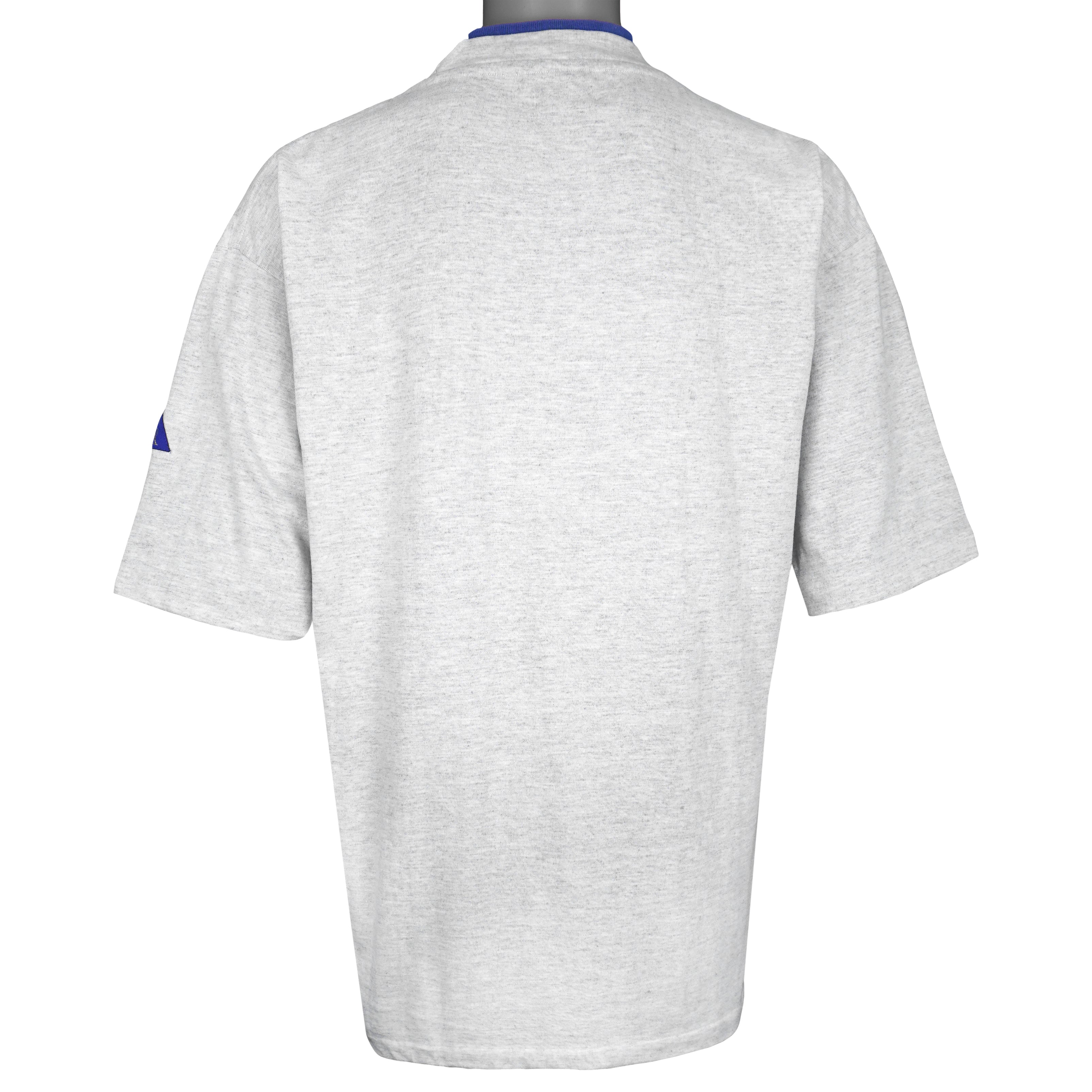 Vintage MLB (Softwear) - Montreal Expos Roll-Up Sleeve Baseball T-Shirt 1993 Large in gray and blue