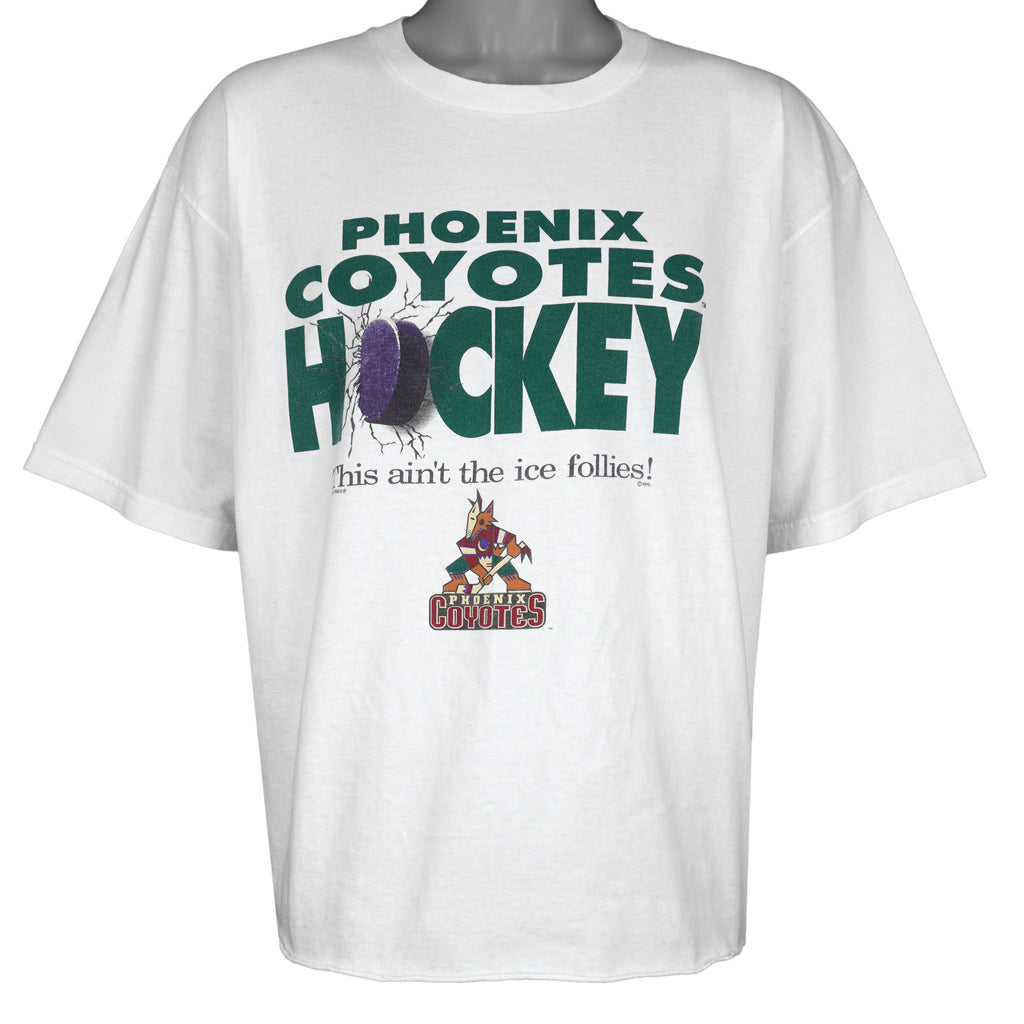 NHL (Lee Sport) - Phoenix Coyotes Hockey Spell-Out T-Shirt 1990s X-Large Vintage Retro Hockey