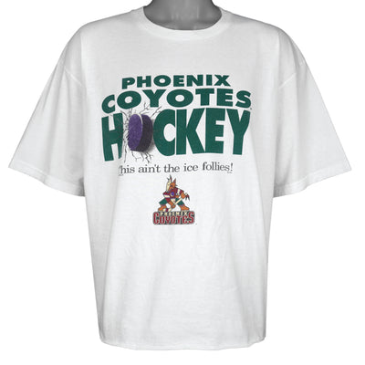 NHL (Lee Sport) - Phoenix Coyotes Hockey Spell-Out T-Shirt 1990s X-Large