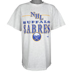 NHL (Trench) - Buffalo Sabres Spell-Out T-Shirt 1992 X-Large Vintage Retro Hockey