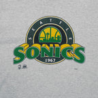 NBA (Signal) - Seattle Supersonics Roll Up Sleeves T-Shirt 1990s X-Large Vintage Retro Basketball