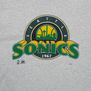 NBA (Signal) - Seattle Supersonics Roll Up Sleeves T-Shirt 1990s X-Large Vintage Retro Basketball