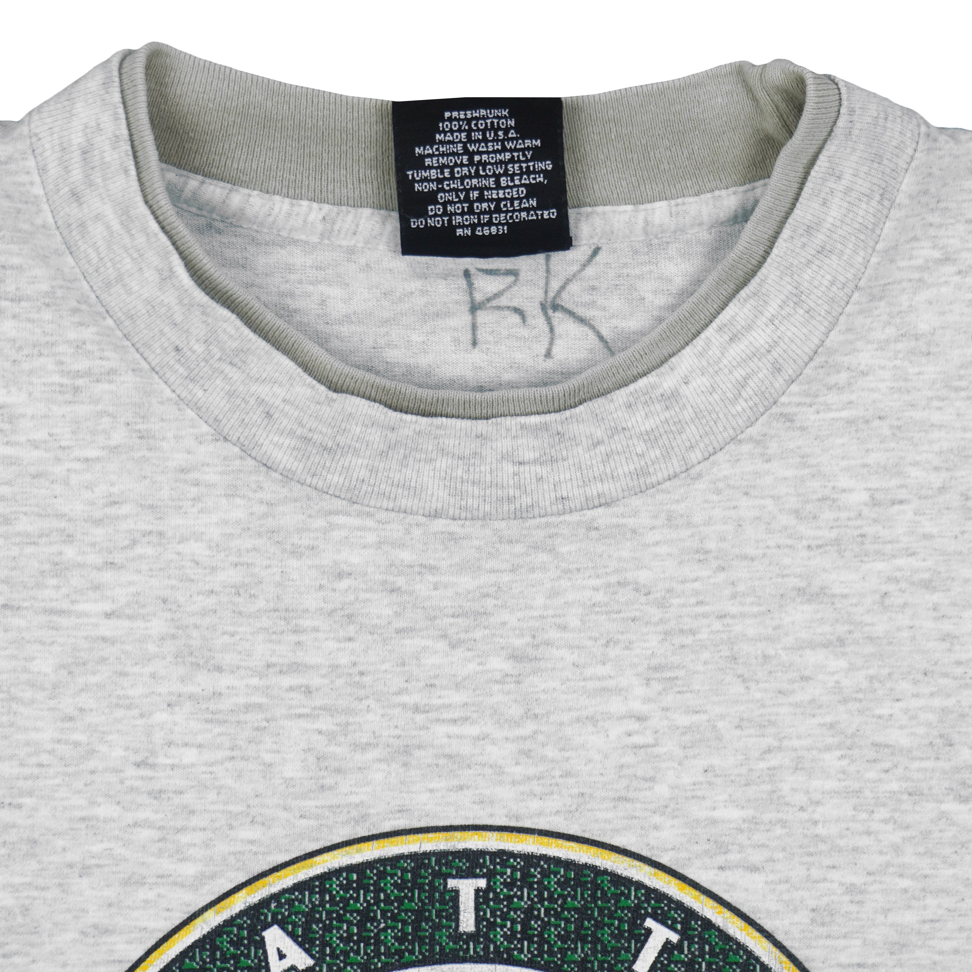 NBA (Signal) - Seattle Supersonics Roll Up Sleeves T-Shirt 1990s X-Large