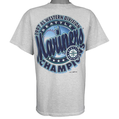 MLB (Logo 7) - Seattle Mariners Western Division Champions T-Shirt 1997 Large