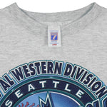 MLB (Logo 7) - Seattle Mariners Western Division Champions T-Shirt 1997 Large Vintage Retro Baseball