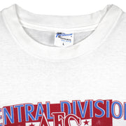 Vintage NFL (Tournament) - Houston Oilers AFC Central Division Champions T-Shirt 1991 Medium in white
