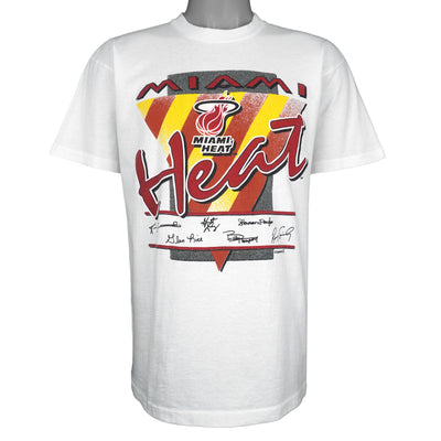 NBA (Super Shirt) - Miami Heat Autographed T-Shirt 1990s Large