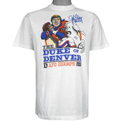 NFL (Stedman) - John Elway The Duke of Denver T-Shirt 1986 Large Vintage Retro Football