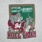 NCAA (Premier Sportswear) - Alabama Crimson Roll Tide! T-Shirt 1990s Large Vintage Retro