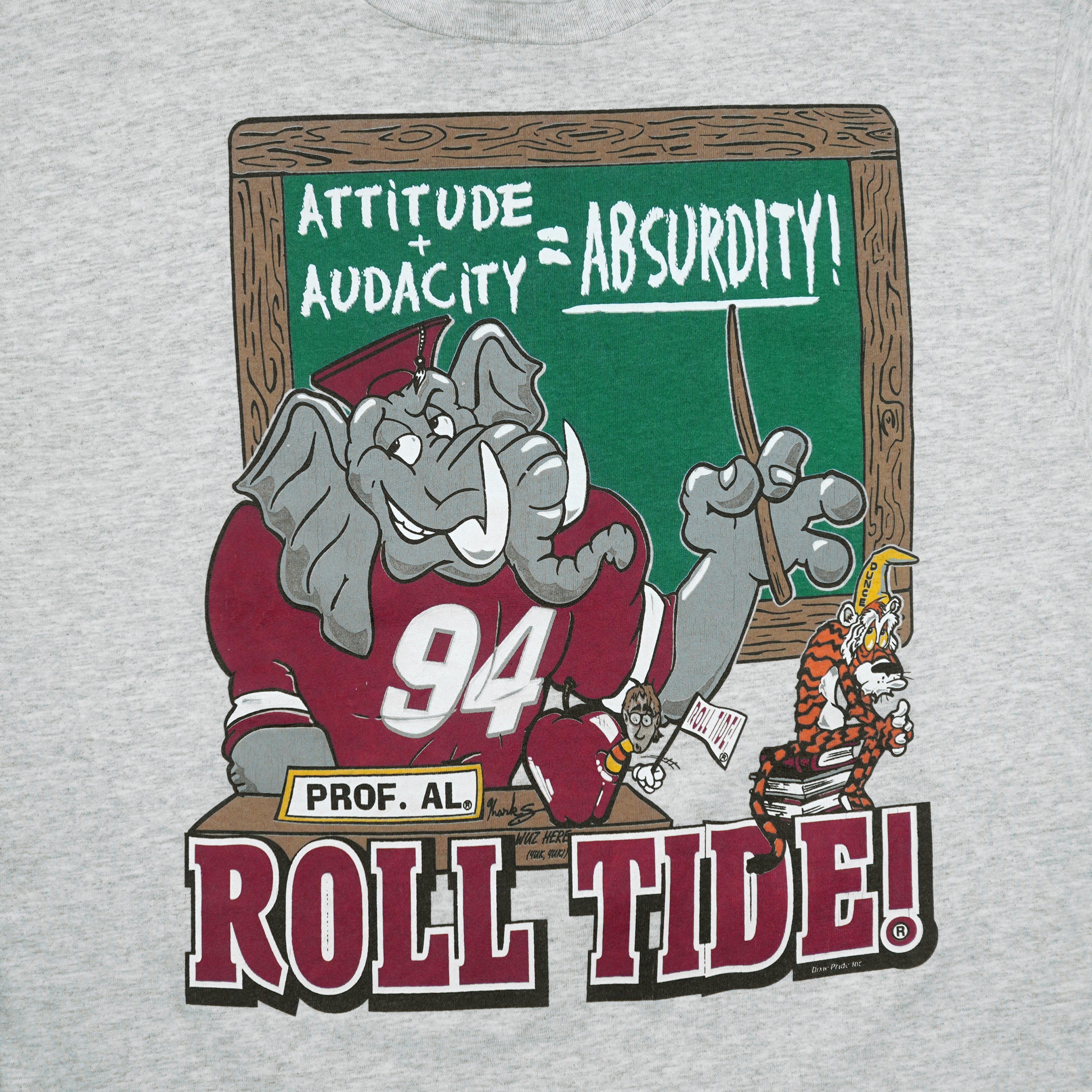 NCAA (Premier Sportswear) - Alabama Crimson Roll Tide! T-Shirt 1990s Large Vintage Retro