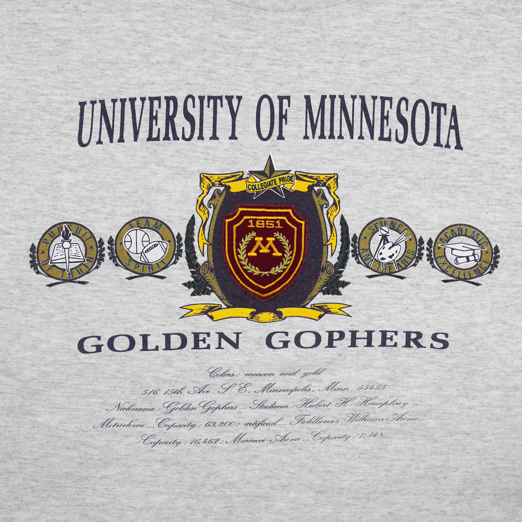 NCAA (Nutmeg) - University Of Minnesota Golden Gophers T-Shirt 1990s Large Vintage Retro