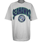 NFL (Hanes) - Seattle Seahawks Big Spell-Out T-Shirt 1997 XX-Large Vintage Retro Football