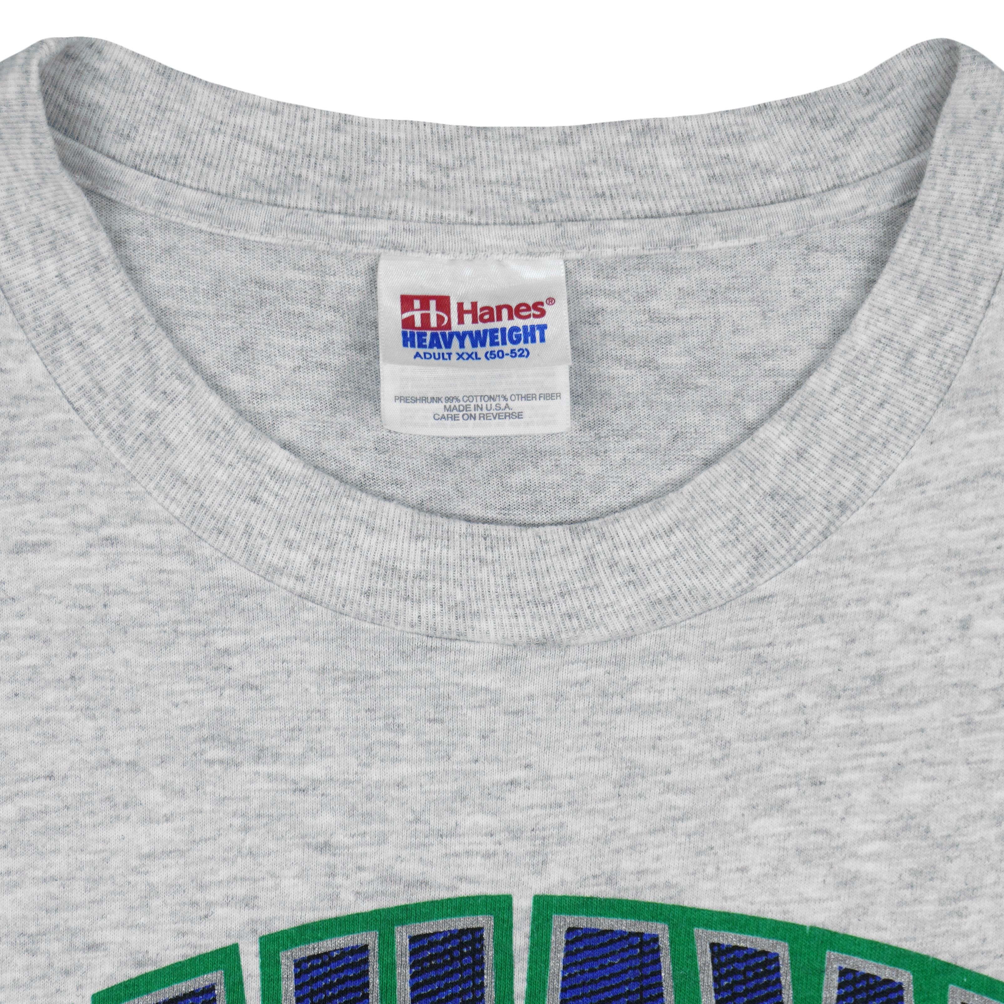 NFL (Hanes) - Seattle Seahawks Big Spell-Out T-Shirt 1997 XX-Large Vintage Retro Football