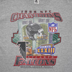 Starter (NFL) - Atlanta Falcons Super Bowl XXXIII Champions T-Shirt 1998 Medium Vintage Retro Football